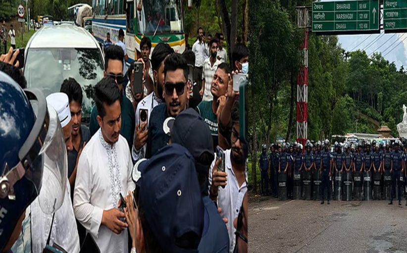 পুলিশের বাধা পেরিয়ে হবিগঞ্জের পথে এনসিপির গাড়িবহর