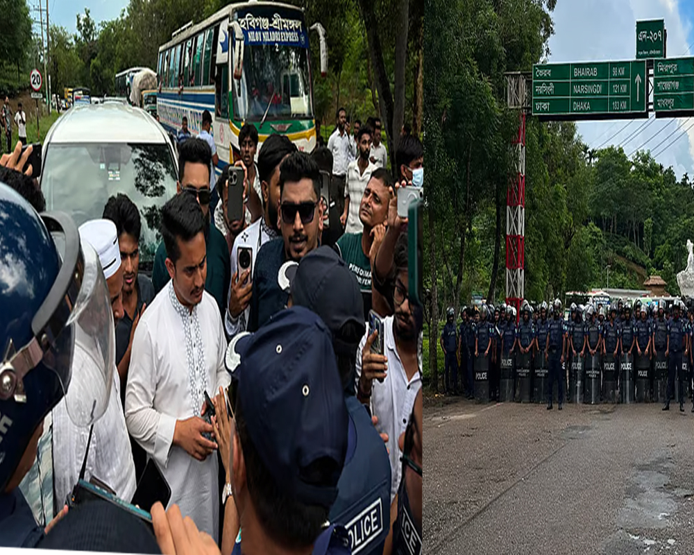 পুলিশের বাধা পেরিয়ে হবিগঞ্জের পথে এনসিপির গাড়িবহর
