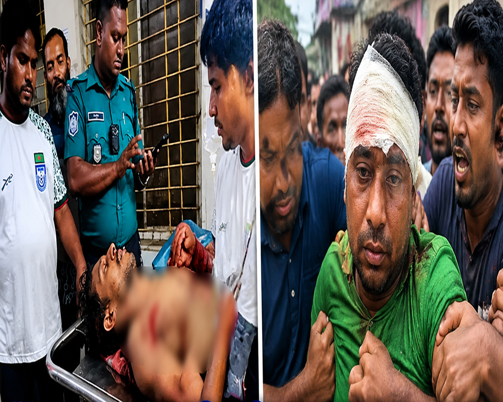 নেশার টাকার জন্য মা-ভাইকে বঁটি দিয়ে কুপিয়ে জখম, পরে জনতার পিটুনিতে আহত যুবক