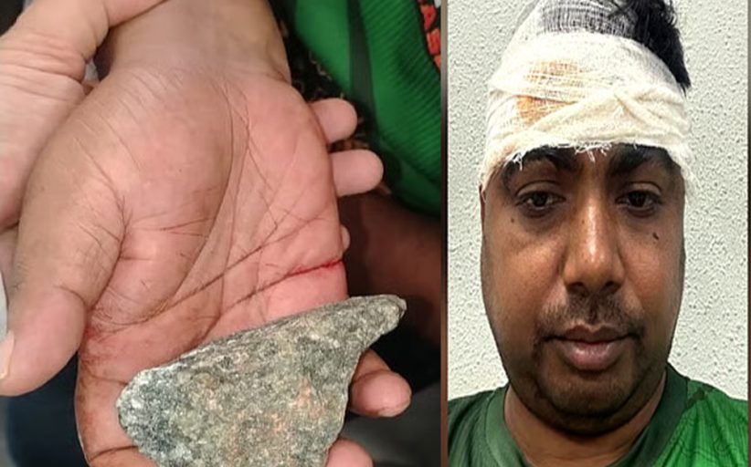 চলন্ত ট্রেনে পাথর, মাথা ফেটে রক্তাক্ত যাত্রী; চিকিৎসকের খোঁজে মাইকিং